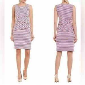 J. McLaughlin Nicola Tiered Knit Dress Patriotic in Bon Voyage Size Medium❤️💙🤍